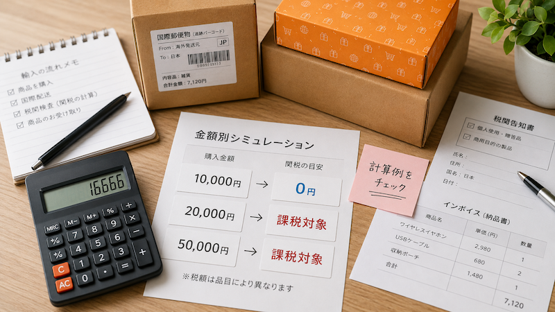 タオバオ輸入の関税計算シミュレーション