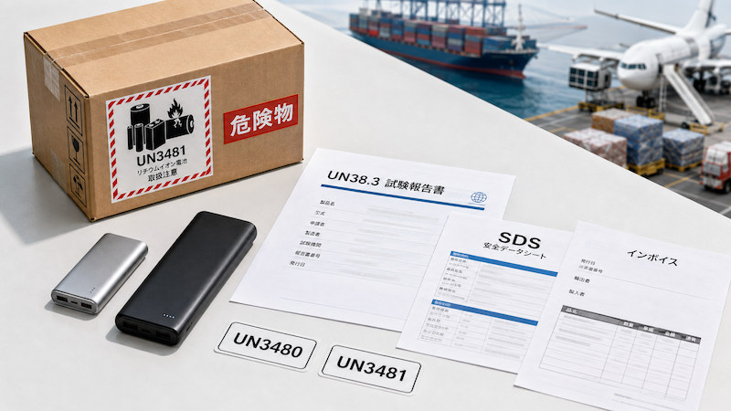 リチウムイオン電池の国際輸送に必要な書類