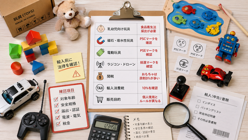 中国のおもちゃを商用で仕入れるときに確認したい法律