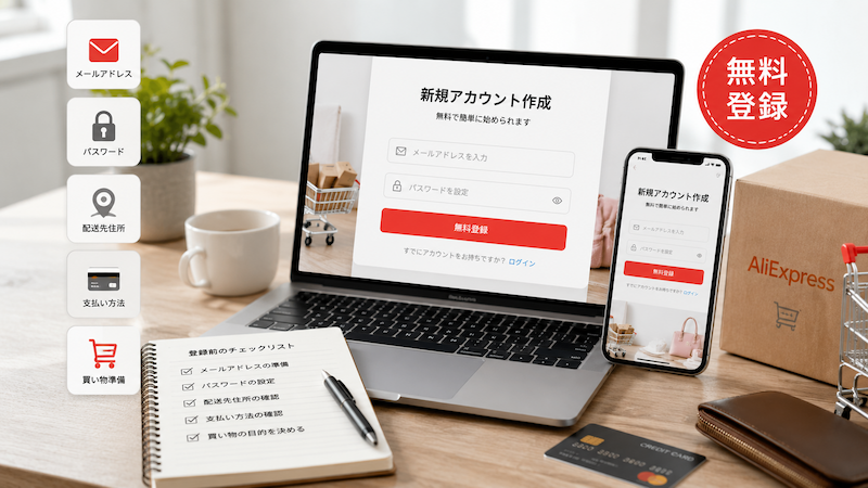 AliExpress登録前に必要な準備