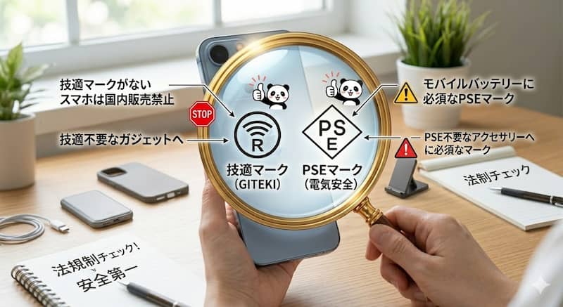 スマホガジェット輸入の法規制と注意点