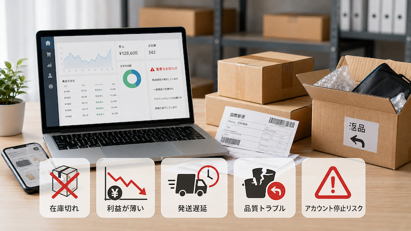 中国輸入の無在庫販売で起こりやすい5つのリスク