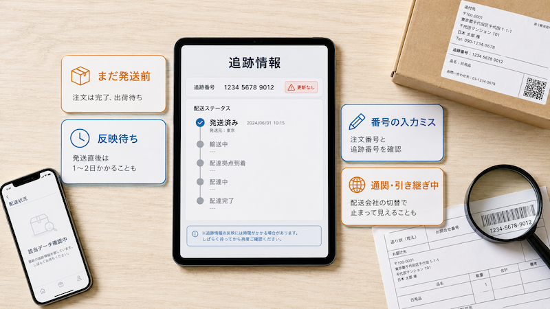 アリババの追跡が更新されない主な原因