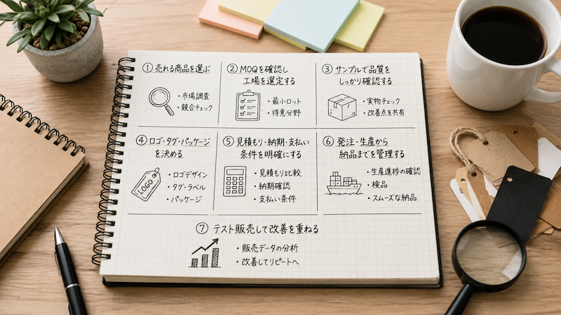 小ロット中国OEMの7ステップ