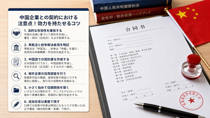 中国企業との契約書の注意点