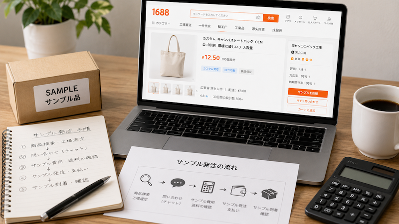 1688で中国サンプルを発注する手順