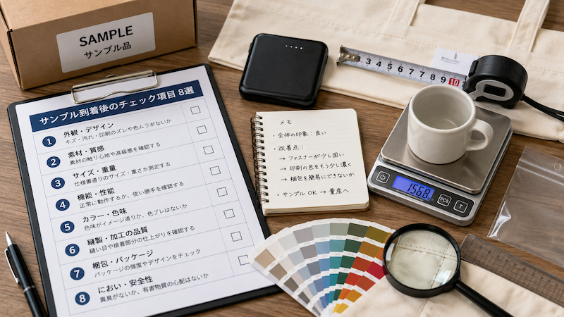 中国輸入サンプル到着後の品質チェック