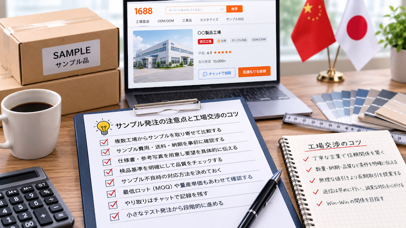 中国工場へのサンプル発注と交渉ポイント