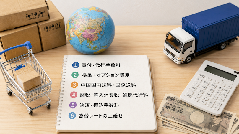 中国輸入代行の費用6項目