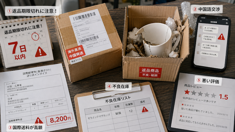 タオバオ直送の5つのリスク