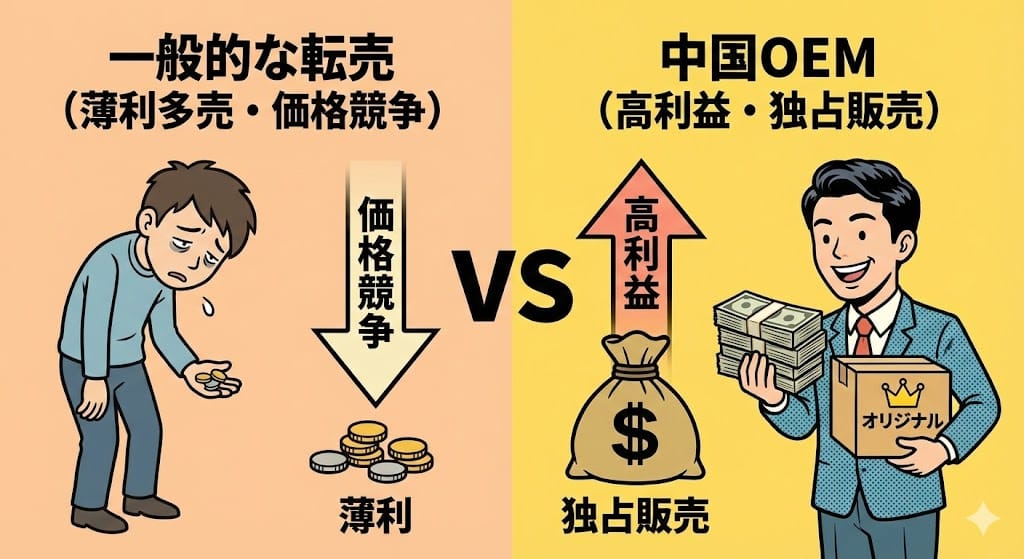 中国OEMの利益構造と転売ビジネスとの違い