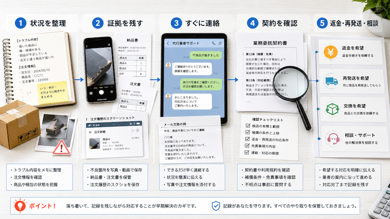 中国輸入代行トラブル発生時の5つの対処手順