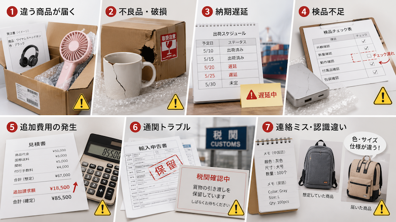 中国輸入代行で起こる7つの失敗事例