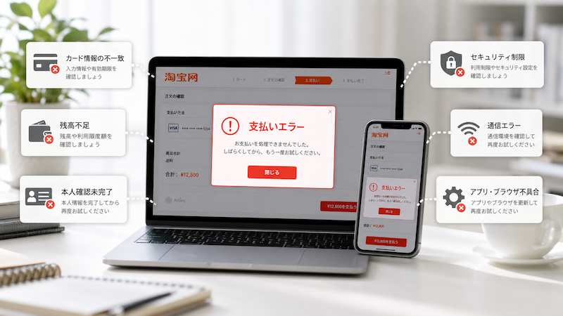 タオバオの支払いエラーの主な原因