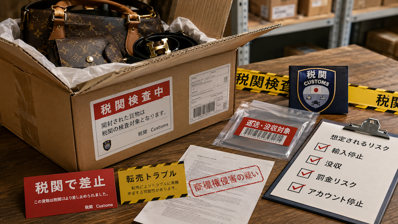 偽物の輸入転売による税関トラブル