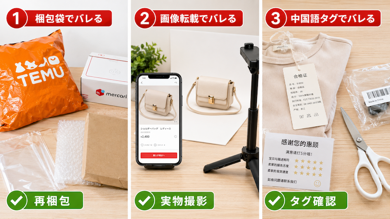 Temu転売がメルカリでバレる原因