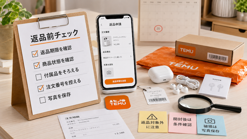 Temu返品前の確認ポイント