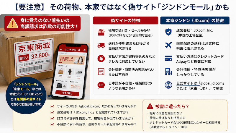 本家JD.comと偽サイトの見分け方