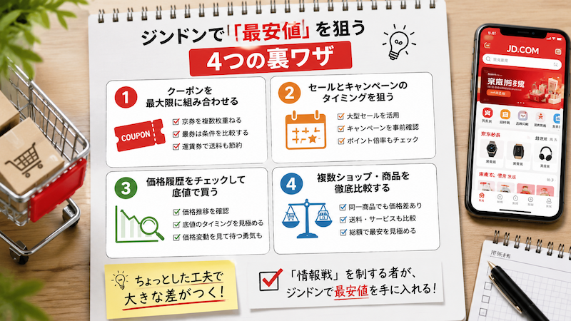 ジンドンで安く買うための4つの節約方法
