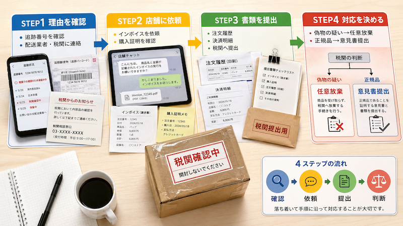 タオバオの荷物が税関で止まった時の4ステップ