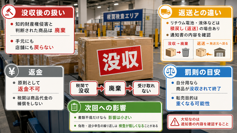 タオバオ商品が税関で没収された後の流れ