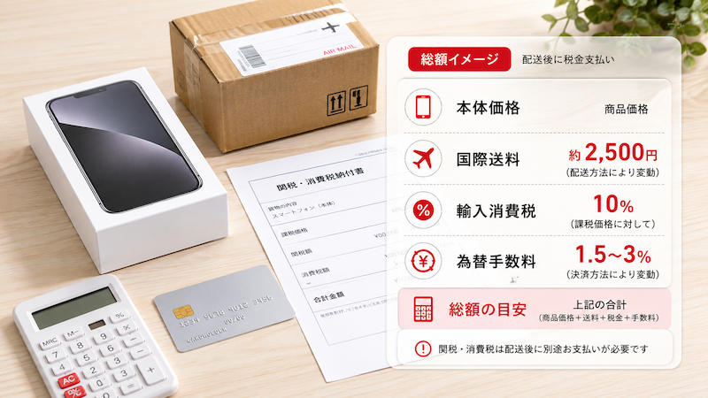 ジンドンのスマホ購入費用と輸入消費税