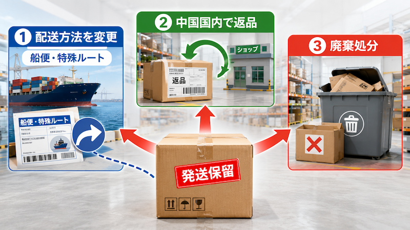 中国の転送業者で発送を止められた時の3つの対処法