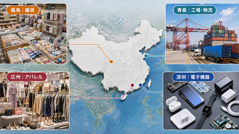 中国輸入の主要4大拠点の特徴
