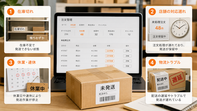 タオバオで商品が発送されない主な原因