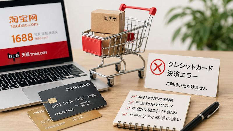 1688で日本のクレジットカード決済が弾かれる理由