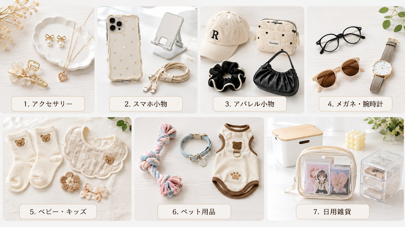 メルカリ中国輸入で売れる商品ジャンル一覧