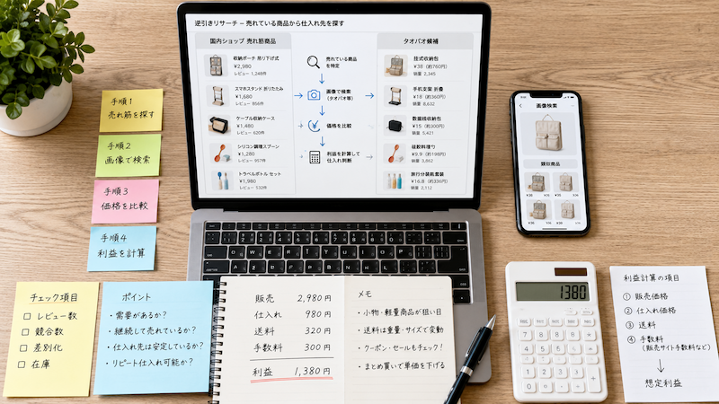 タオバオ逆引きリサーチの利益計算