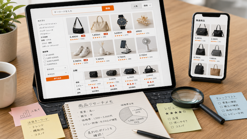 タオバオの商品検索と価格比較