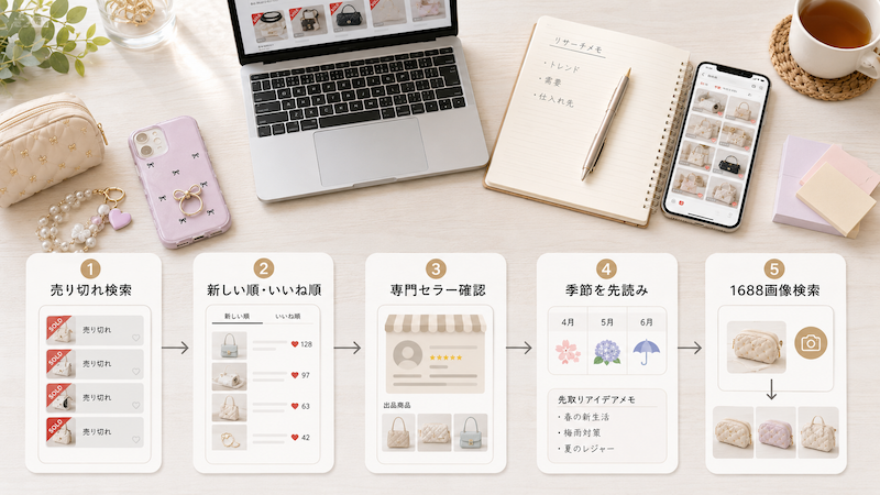 メルカリ中国輸入の売れる商品リサーチ手順