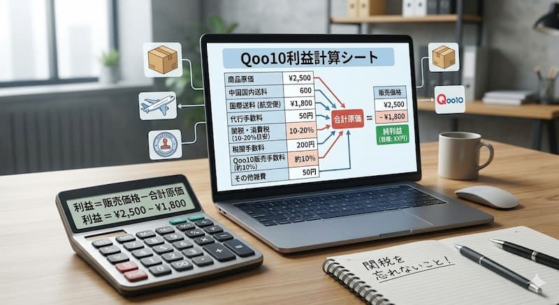関税・国際送料・代行手数料の完全計算式