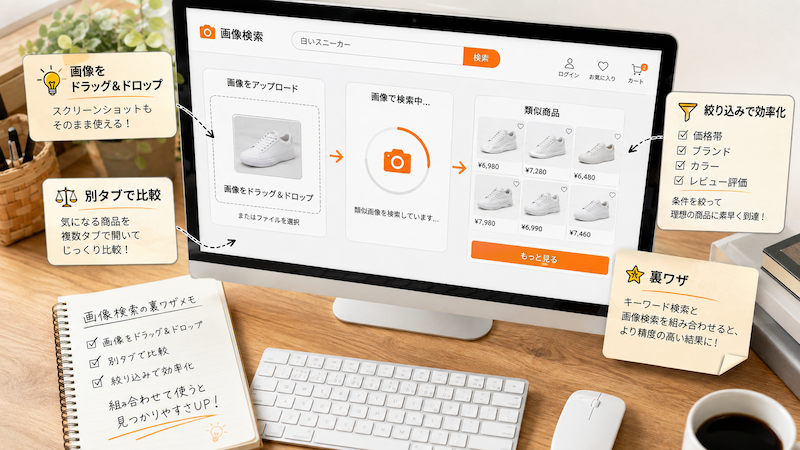 PCでアリエクの商品を画像検索する方法
