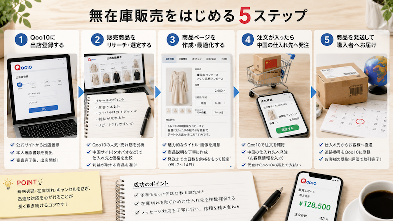 Qoo10中国輸入の無在庫販売手順