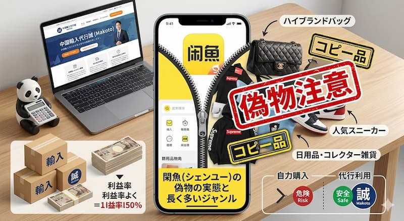 閑魚（シェンユー）における偽物・コピー品の実態と多いジャンル