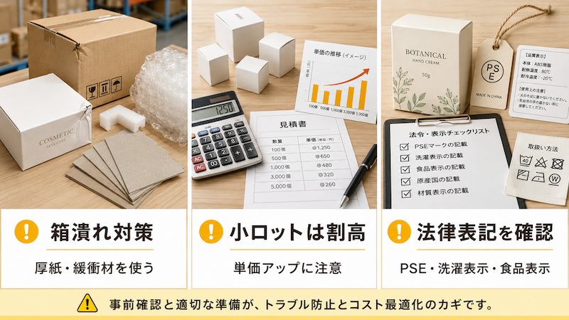 中国OEMパッケージ制作の注意点