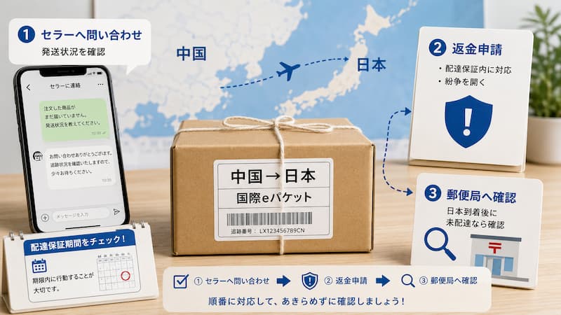 eパケットが届かないときの対処法