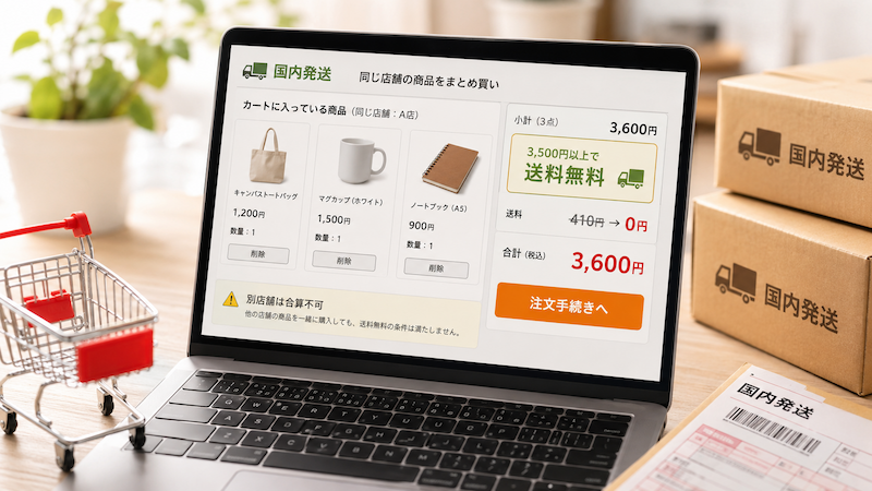 Temu国内発送の送料410円を無料にする条件