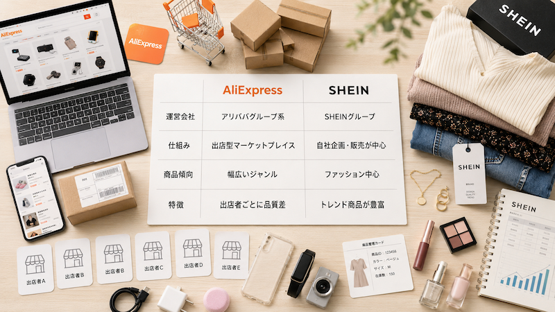 AliExpressとSHEINの仕組みと運営会社の比較