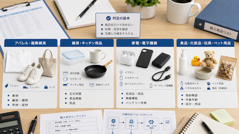 商品カテゴリ別のHSコードと関税率
