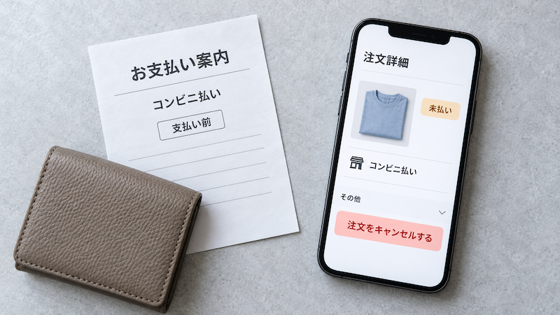 SHEINの未払い注文のキャンセル操作