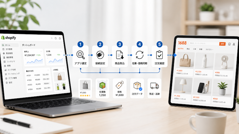 Shopifyと1688をアプリで連携する手順
