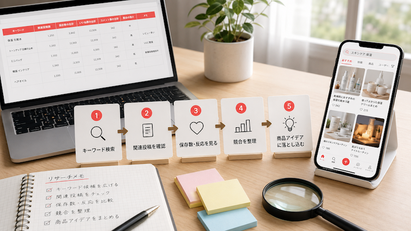 小紅書リサーチを進める5つの手順