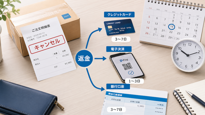 Temuキャンセル後の返金先と日数