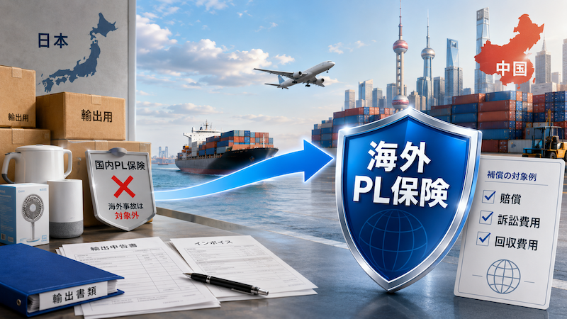 中国輸出に必要な海外PL保険の補償