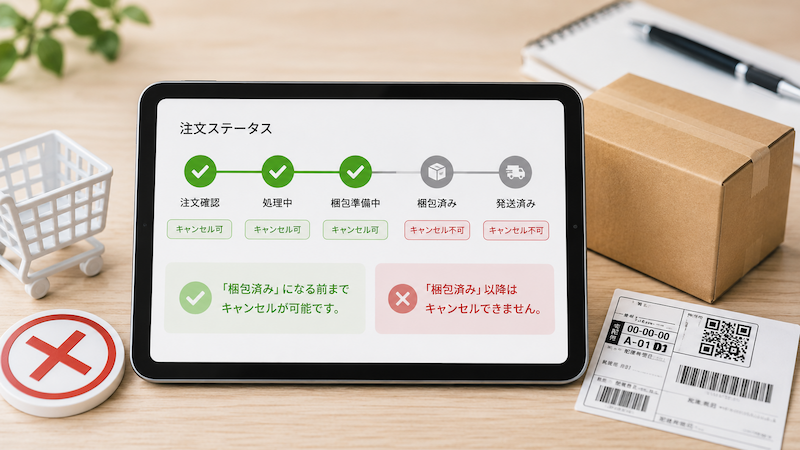 Temuの注文キャンセル可能なタイミング