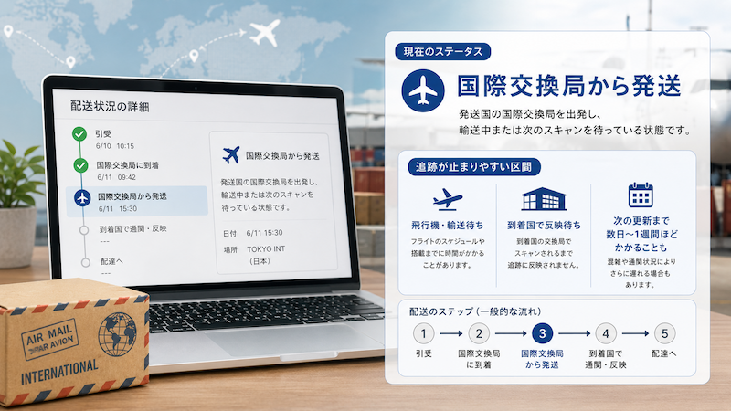 Packetの追跡ステータスと配送の流れ
